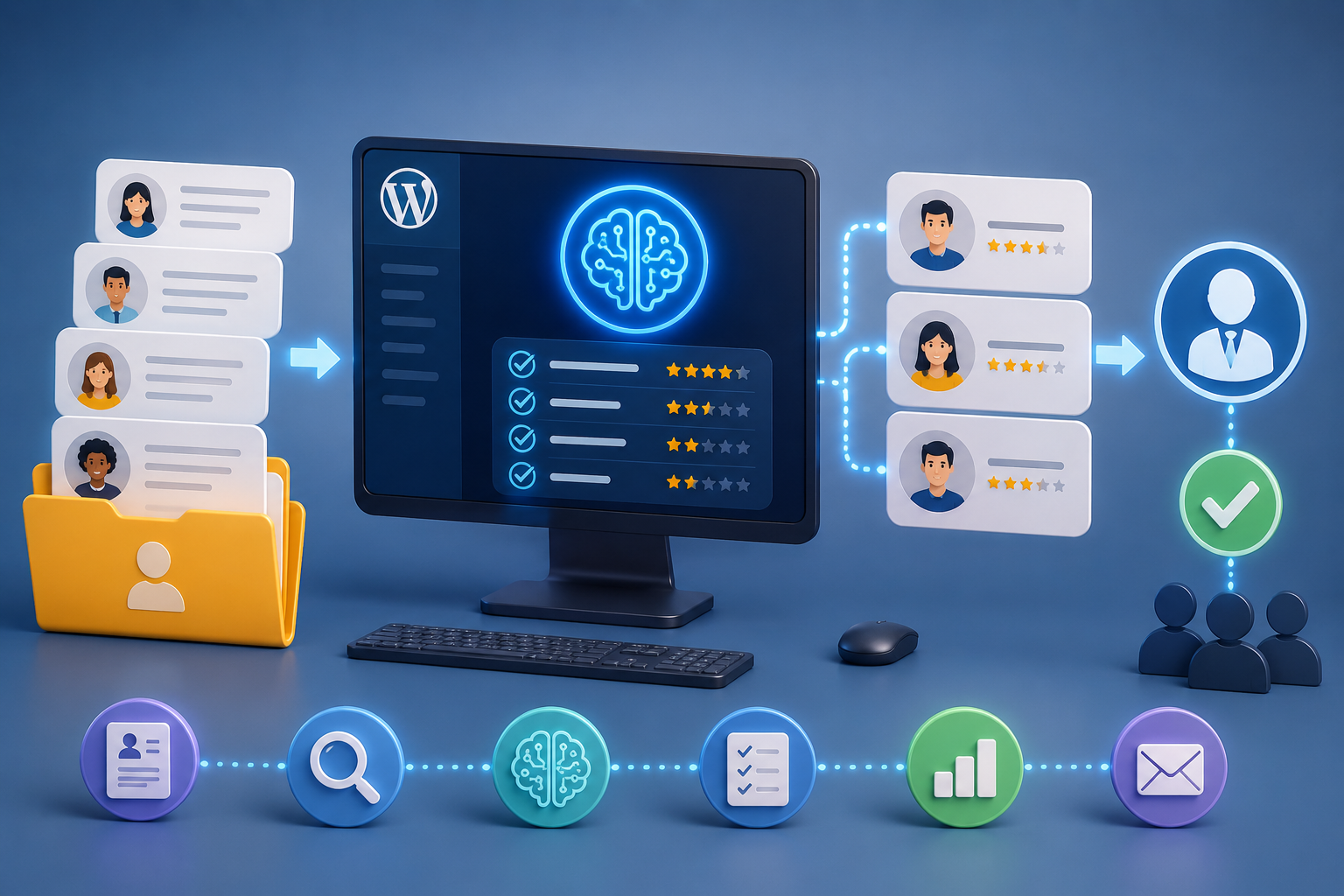 How to Build an AI Job Screening Workflow in WordPress (No-Code Guide)