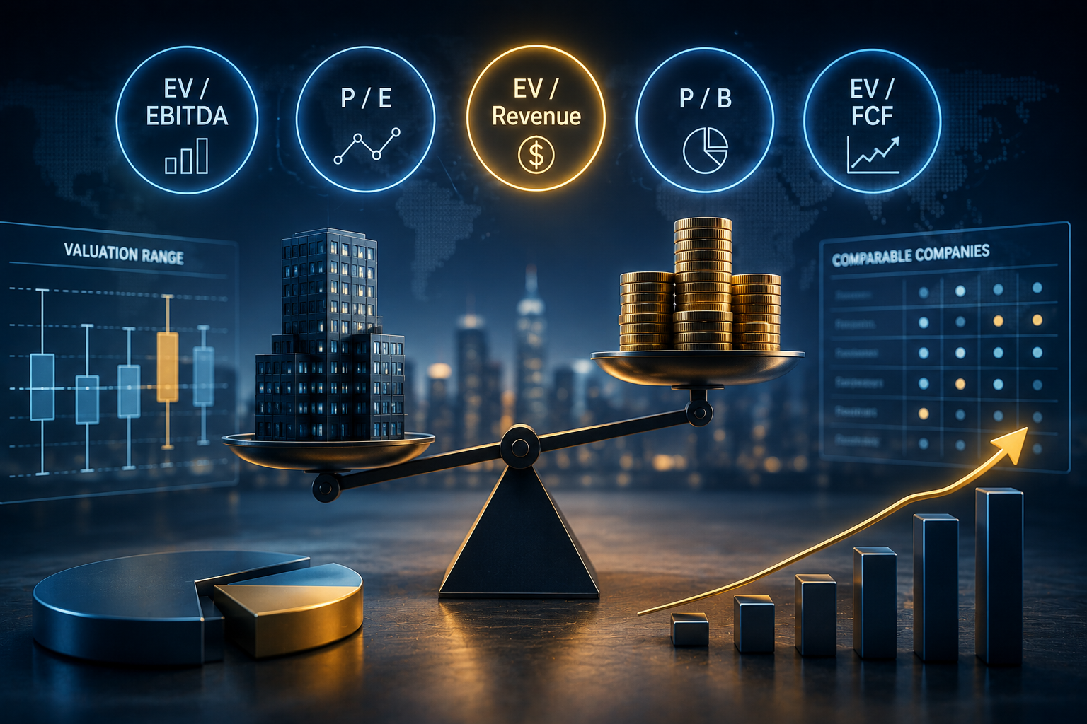 Valuation Multiples Explained: EV/EBITDA, P/E, EV/Revenue & More